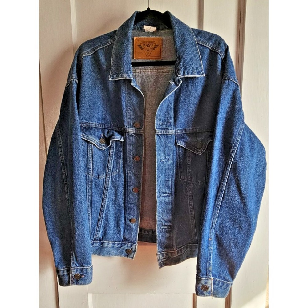 Pimilico Jeanwear international denim TRUCKER Jacket Canada made men Sz L